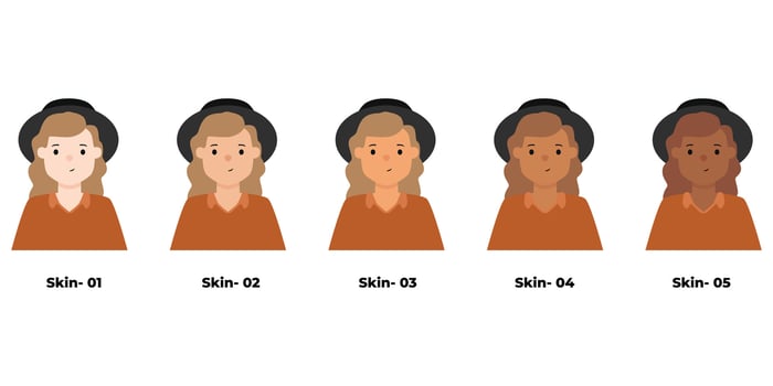 People Avatar Long Hair Man vector
