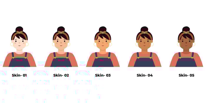 People Avatar Girl with Hair Bun vector
