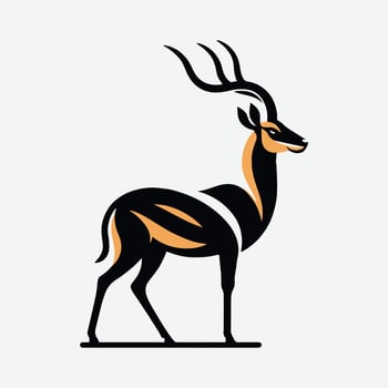 Majestic Antelope Silhouette, The Art of Nature's Elegance vector