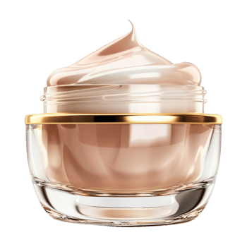 Cream Bowl for Makeup on Transparent Background png