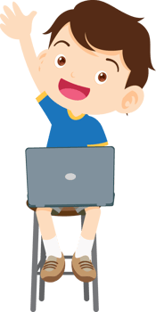 child sitting use gadget Mobile and laptop png