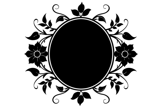 circular design with floral and leafy patterns radiates symmetrically png