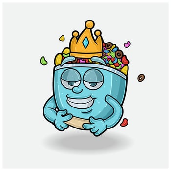 Cereals Mascot Character Cartoon With Love struck expression. For brand, label, packaging and product. vector
