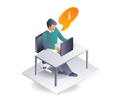 Men Seeking Information on the Internet vector