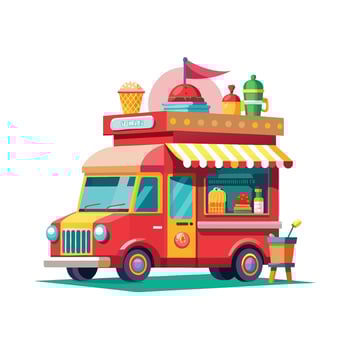 Realistic Truck Illustration vector
