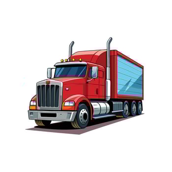 Realistic Truck Illustration vector