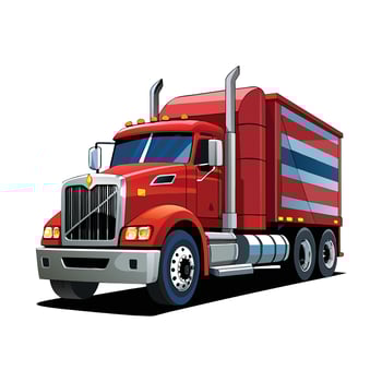 Realistic Truck Illustration vector