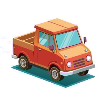 Realistic Truck Illustration vector