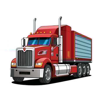 Realistic Truck Illustration vector