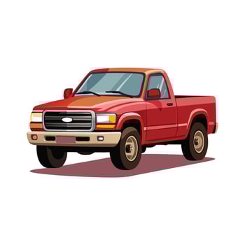Realistic Truck Illustration vector