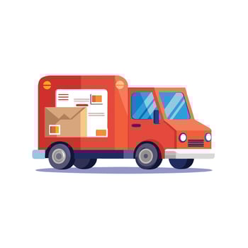 Realistic Truck Illustration vector