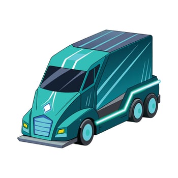 Realistic Truck Illustration vector