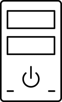 cpu tower illustration design vector