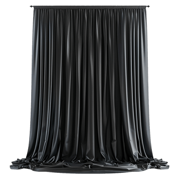 Black Wall Curtains on Transparent background png