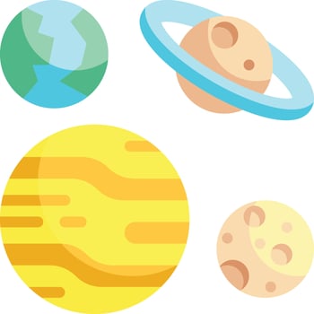 planets illustration design vector