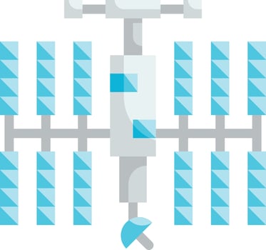 space station illustration design vector