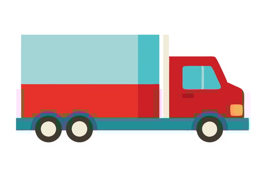 Lorry Road transport isolated flat illustration vector