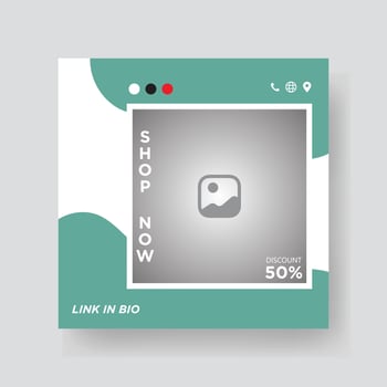 Fashion sale social media post template vector