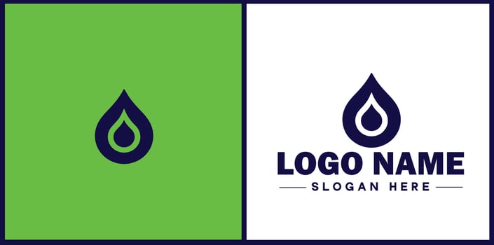 Water drop aqua rain dew droplet logo icon for business brand app icon water drop logo template vector