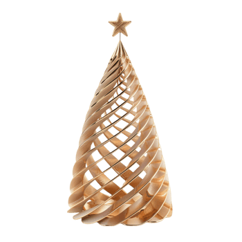 Innovative Holiday Decor Modern 3D Christmas Tree Spirals png