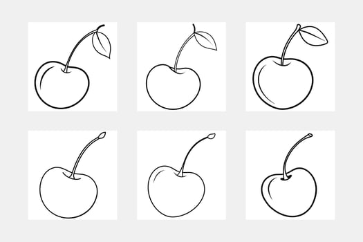 pear silhouette set vector