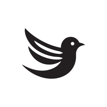simple bird logo icon illustration vector