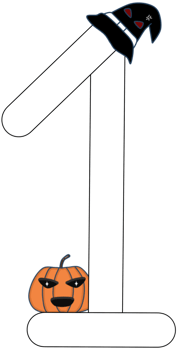number in Halloween day theme png