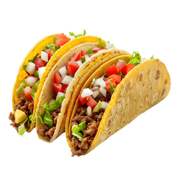 Tacos, isolated, AI-Generated png