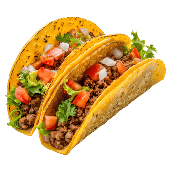 Tacos, isolated, AI-Generated png