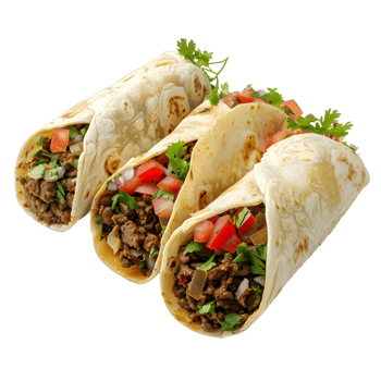 Burrito, isolated, AI-Generated png