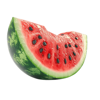Realistic 3D Watermelon Slice Illustration png