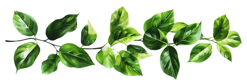 Green Leaves Branch Illustration png