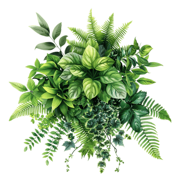 Green Tropical Leaf Illustration png