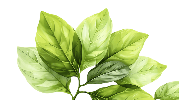 Green Leaves Illustration - Digital Art png