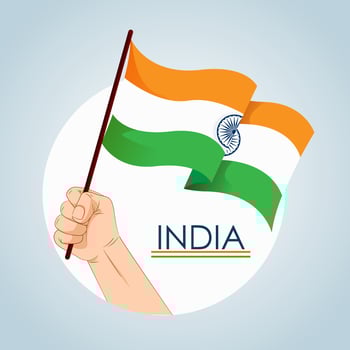 creative India flag for Indian independence day or republic day event vector