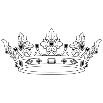 Medieval style crown, European monarchy crown, diadem for king png
