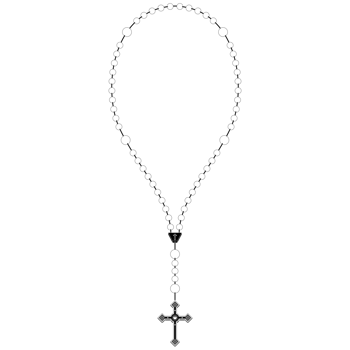 Rosary with Christian cross, symbol of the Catholic religion png