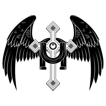 Winged Christian cross with ribbon, Christian symbology of paradise png