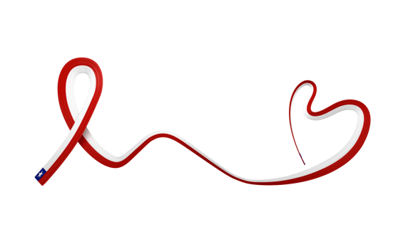 3d Flag Of Chile Heart Shape Shiny Wavy Awareness Ribbon Flag 3d Illustration png