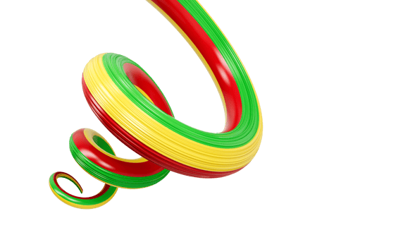 3d Flag Of Mali 3d Shiny Waving Twisted Ribbon Flag 3d Illustration png