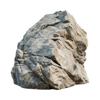 Big Rock Mountain Piece on Transparent Background png