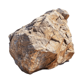 Big Rock Mountain Piece on Transparent Background png