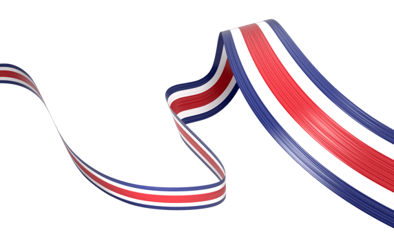 3d Flag Of Costa Rica 3d Wavy Shiny Costa Rica Ribbon 3d Illustration png