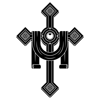 Christian cross with ribbon, symbol of Catholic religion, Christian cross with diamonds and ribbon png