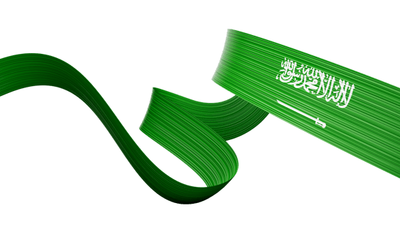 3d Flag Of Saudi Arabia 3d Shiny Waving Saudi Arabia Ribbon Flag 3d Illustration png