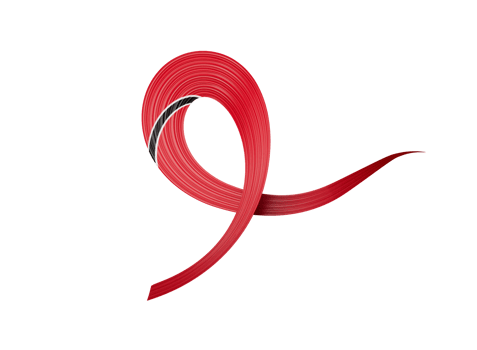 3d Flag Of Trinidad And Tobago Wavy Awareness Ribbon 3d Illustration png