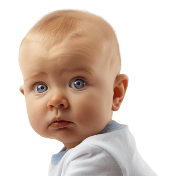 Cute Baby Confused on Transparent Background png