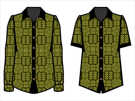 various batik clothes vector