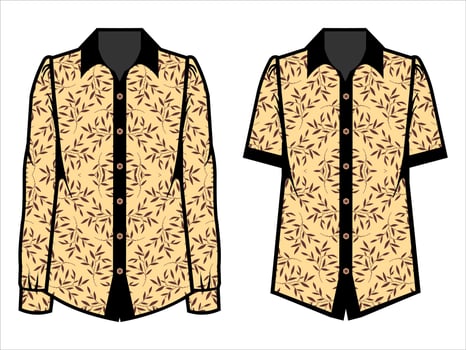 various batik clothes vector