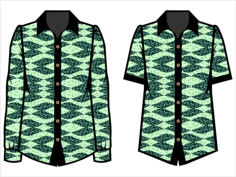 various batik clothes vector